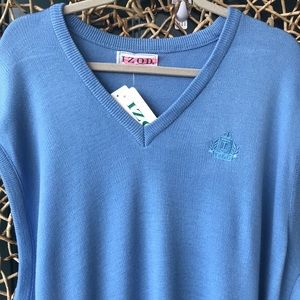 Izod V-Neck Sweater Xl Blue